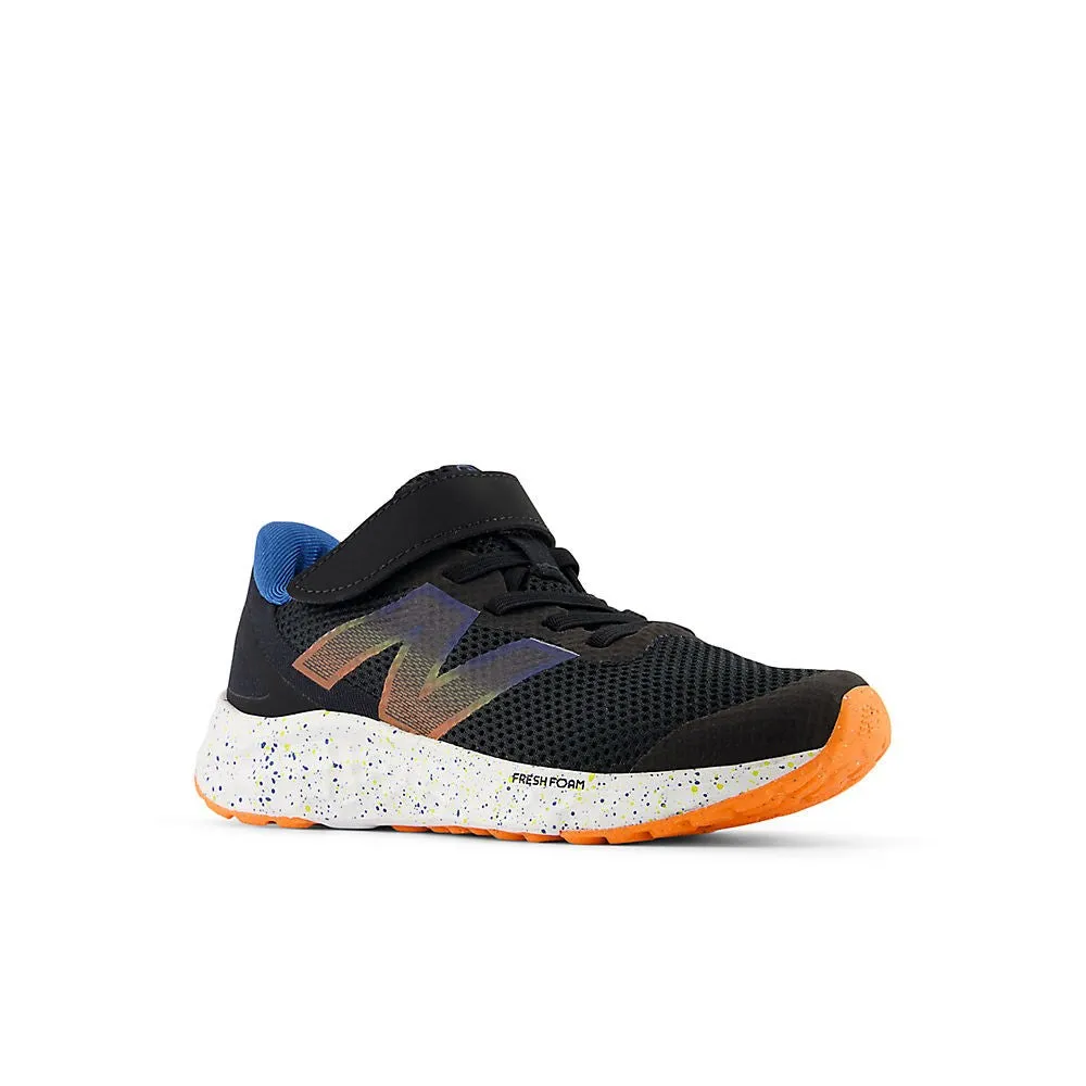 New Balance Fresh Foam Arishi Junior - Black with blue agate and blazing orange
