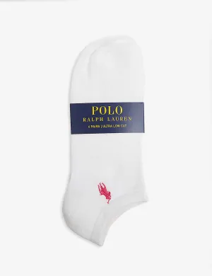New in package! Women's POLO RALPH LAUREN Logo ultra-low cut socks set of six in White, Grey, Black Stripe, shoe size 5-9.5
