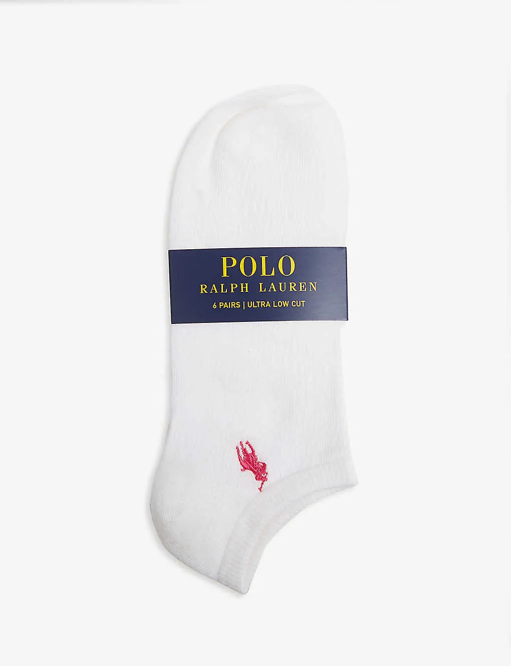 New in package! Women's POLO RALPH LAUREN Logo ultra-low cut socks set of six in White, Grey, Black Stripe, shoe size 5-9.5