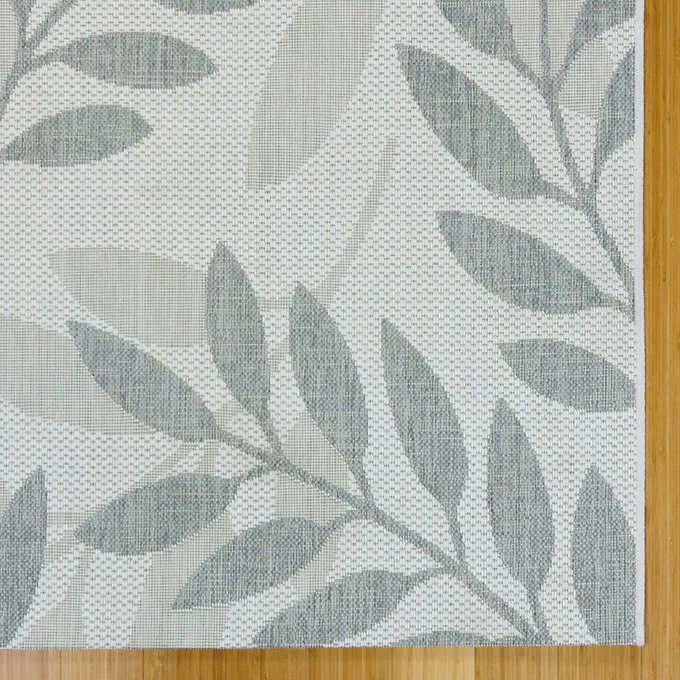 New Naples Indoor/Outdoor Area Rug, Fiori Grey! 5 ft. 3 in. x 7 ft. Made in Belgium! Stain & Fade Resistant!