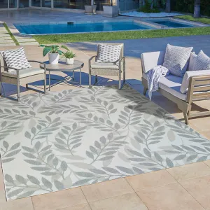 New Naples Indoor/Outdoor Area Rug, Fiori Grey! 5 ft. 3 in. x 7 ft. Made in Belgium! Stain & Fade Resistant!