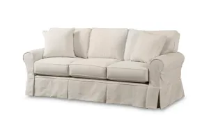 Newport II QUICK SHIP Slipcovered Sofa 84" 3/3 in Ali Eggshell