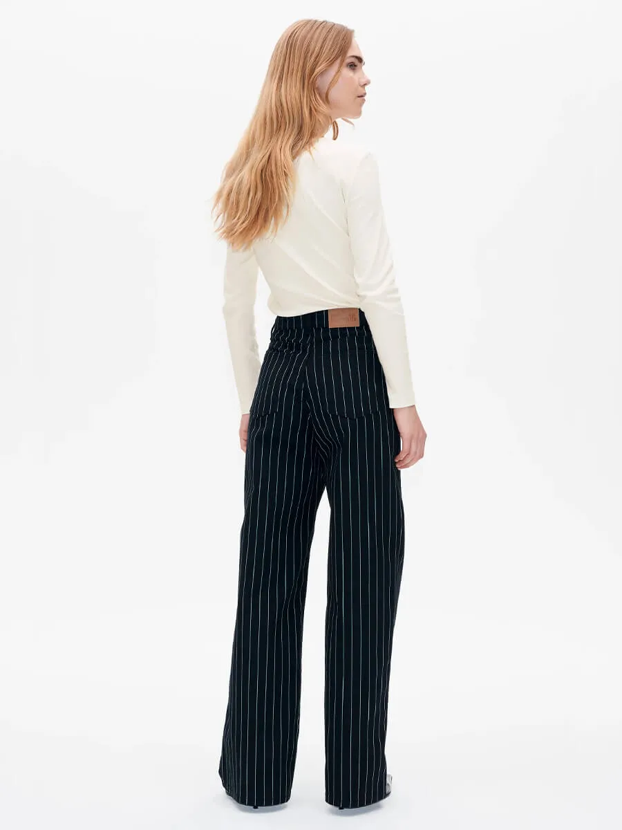 Nini Jeans - Black Pirate Stripe