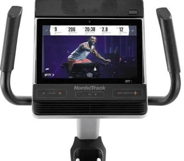 NordicTrack VU29 Stationery Exercise Upright Bike 24 Levels 9.5kg Flywheel Cycle with iFit App Enabled