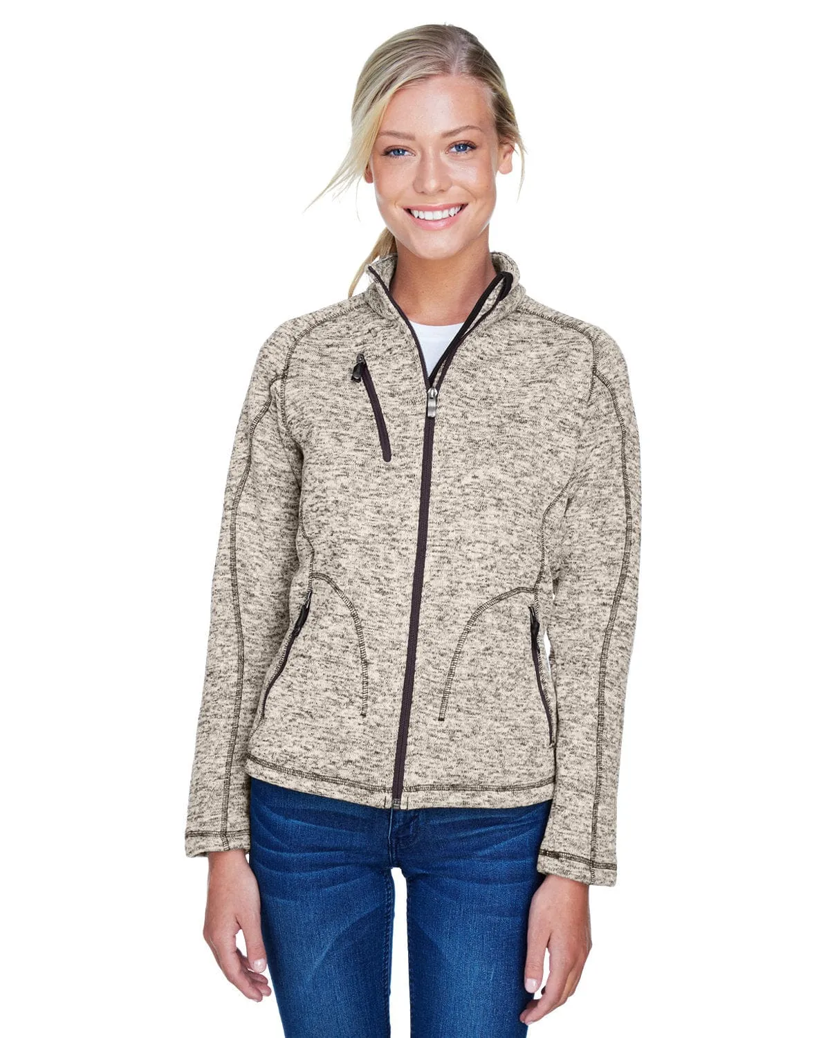 North End Sport Red Peak Ladies Sweater Fleece Jacket