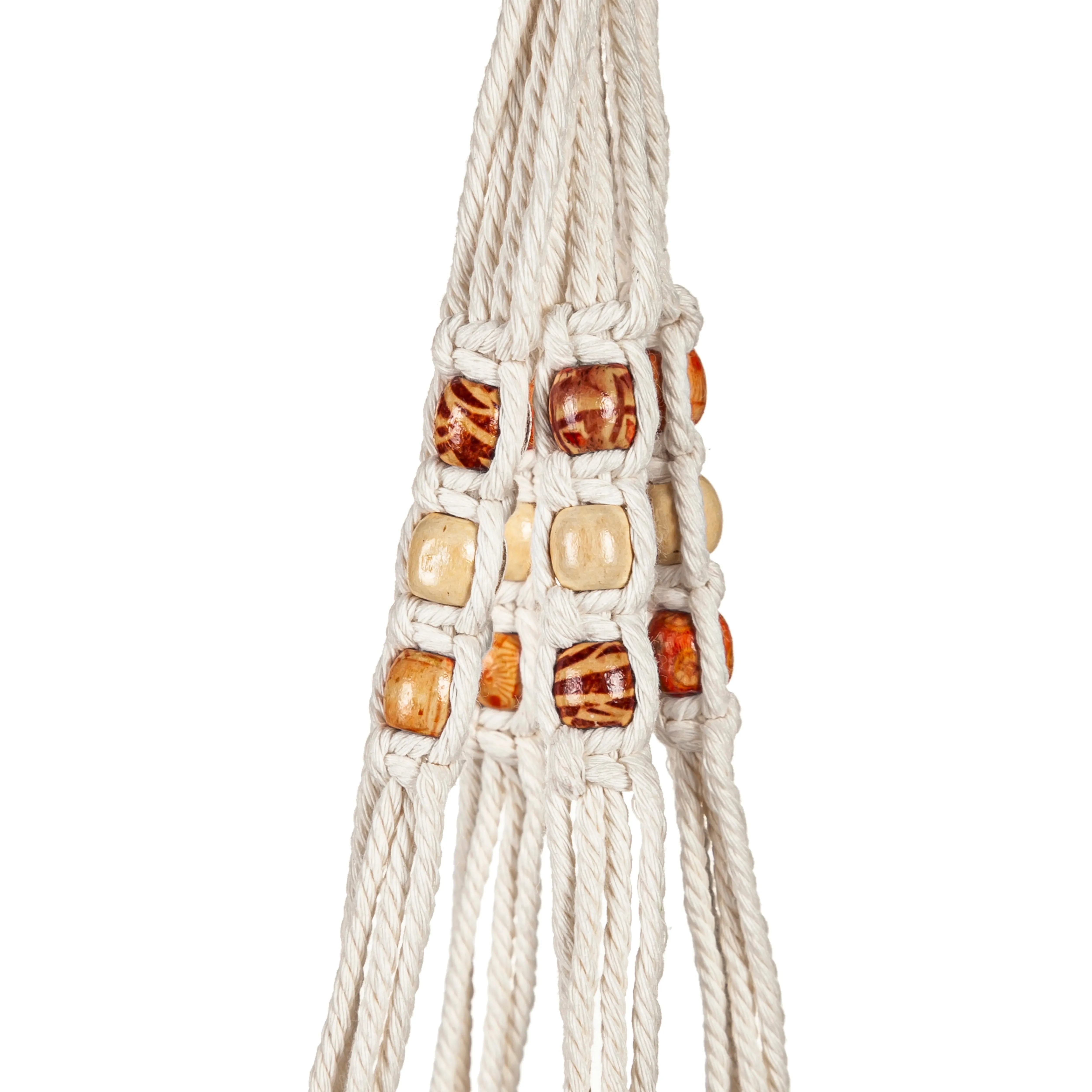 Olivia Fabric Planter with Macrame Holder, Blue,2fp042