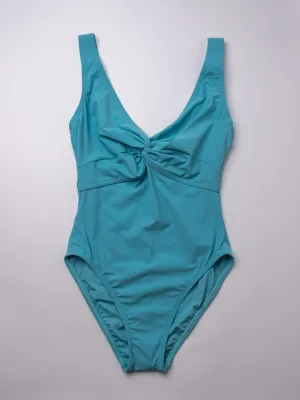 One Piece Underwire Knot Twist In Neptune