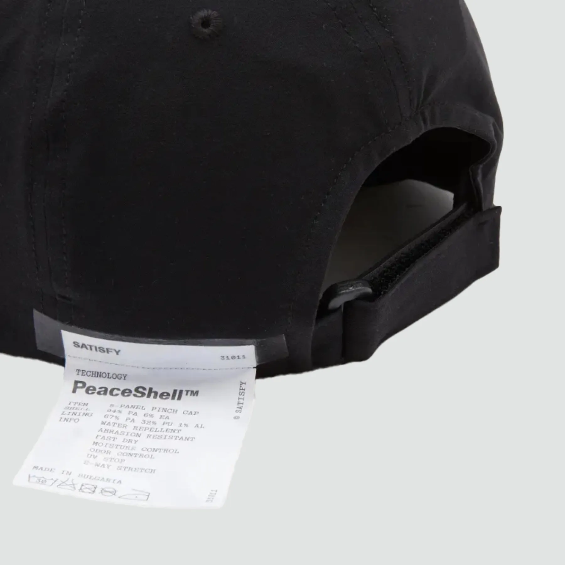 PeaceShell™ 5 Panel Pinch Cap - Black