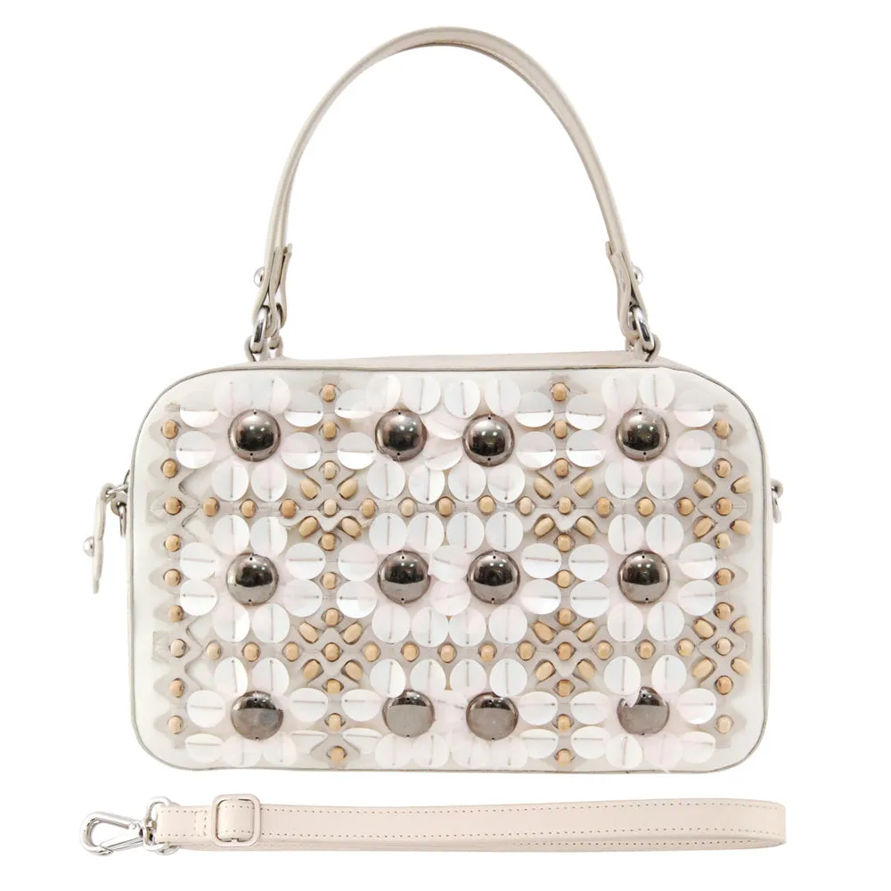 PETULA Embellished Leather Box Bag