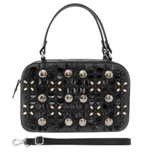 PETULA Embellished Leather Box Bag