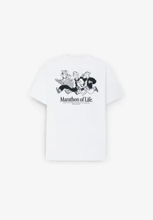 POMPEII BRAND | MARATHON OF LIFE WHITE TEE