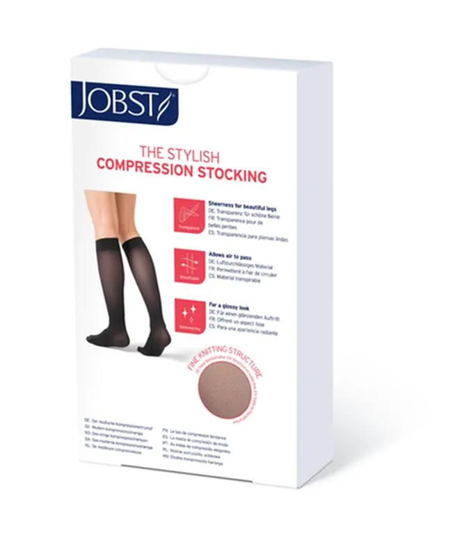 PR/1 JOBST ULTRASHEER WOMEN, KNEE HIGH, 15-20MMHG, SM, NATURAL, OPEN TOE