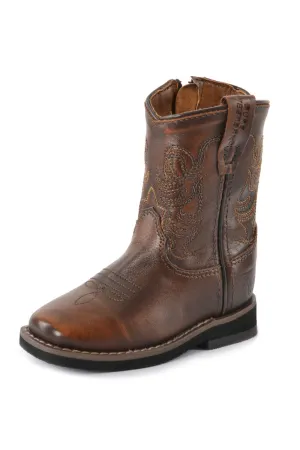 Pure Western Ryder Toddler Boot - Antique Brown