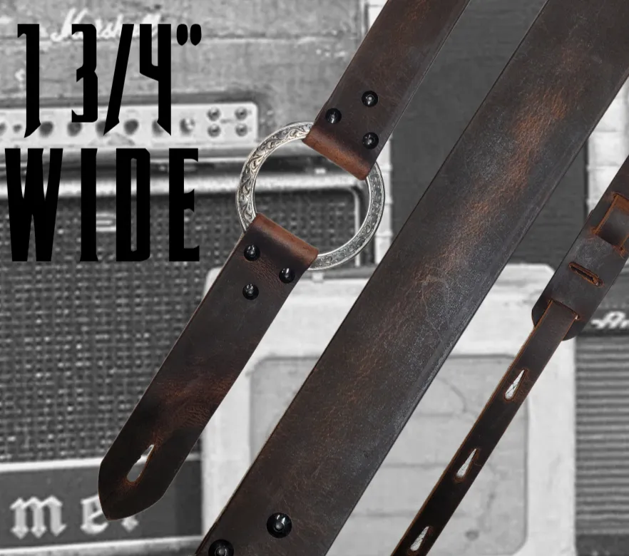 "Bad Company" Leather Guitar Strap