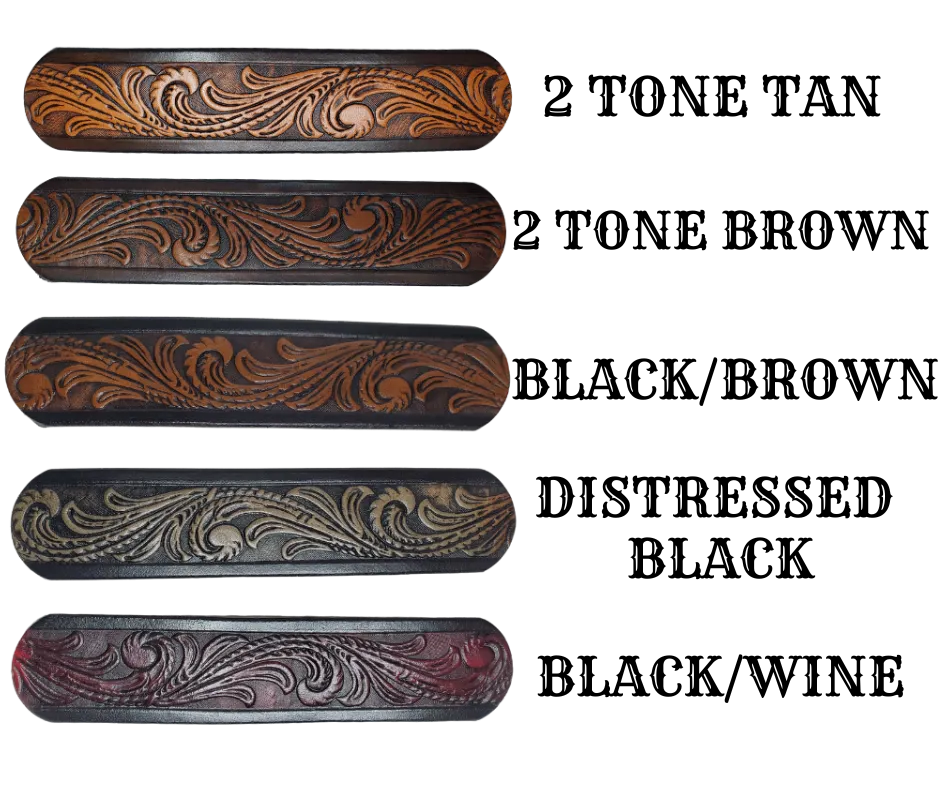 "Hello Walls" 1 1 /2" Leather Guitar Strap
