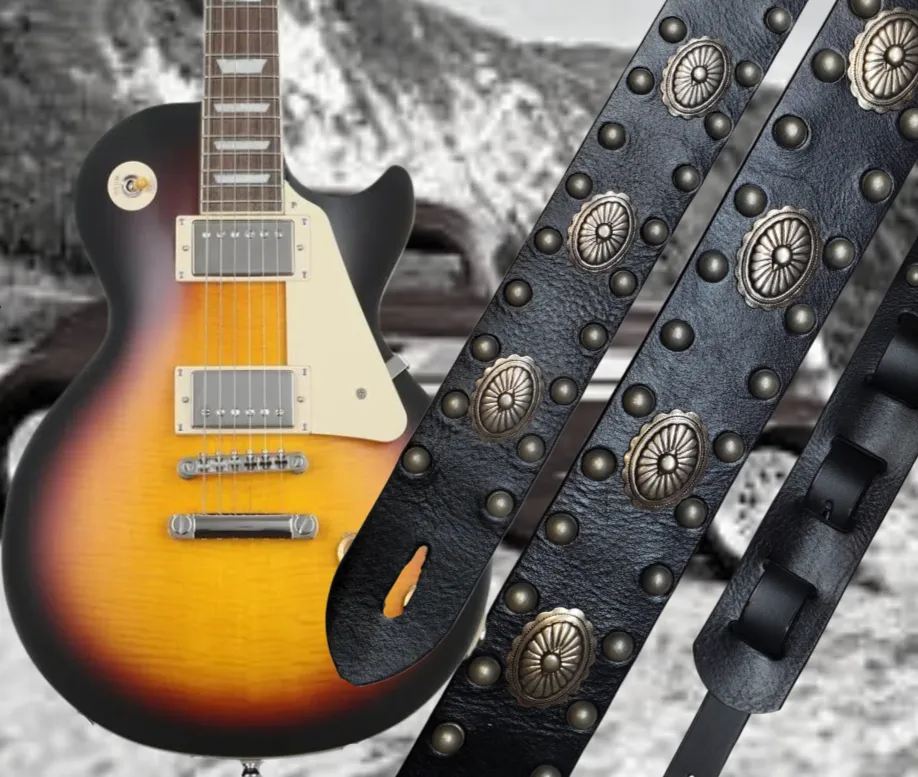 "Sharp Dressed Man"  Leather Guitar Strap