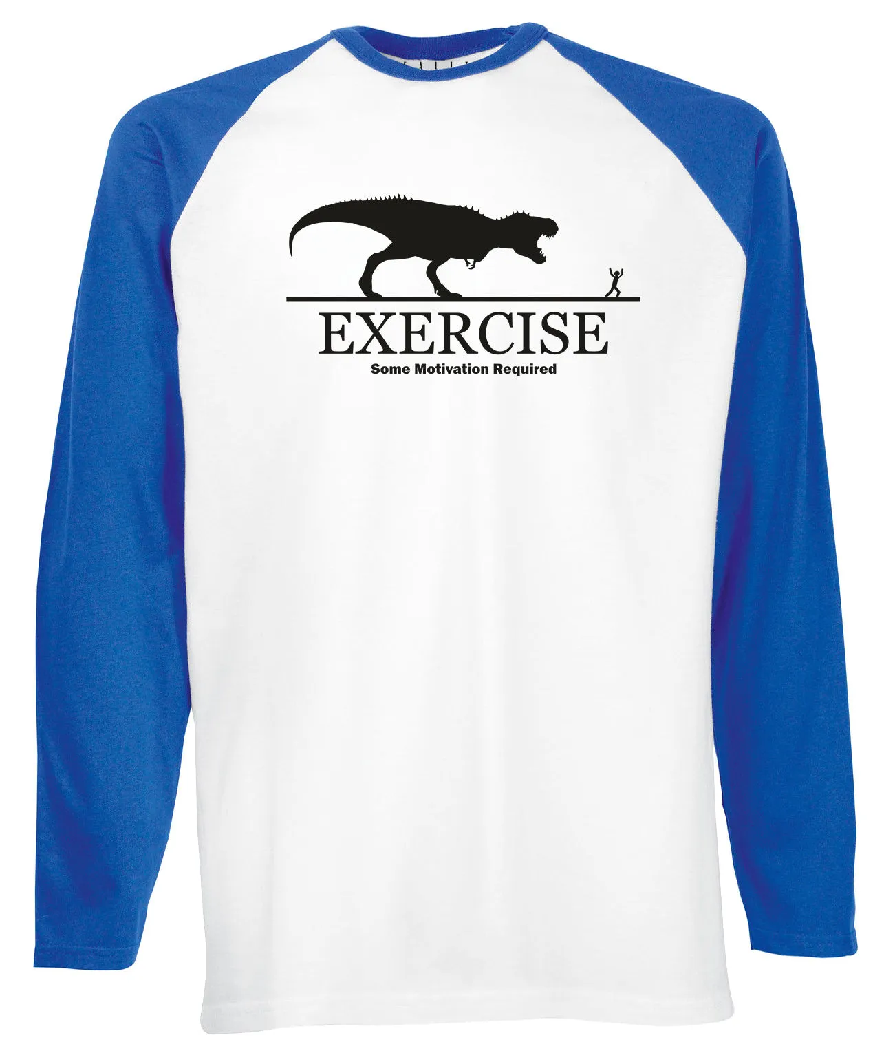 Reality Glitch Exercise Motivation Required Mens Baseball Shirt - Long Sleeve