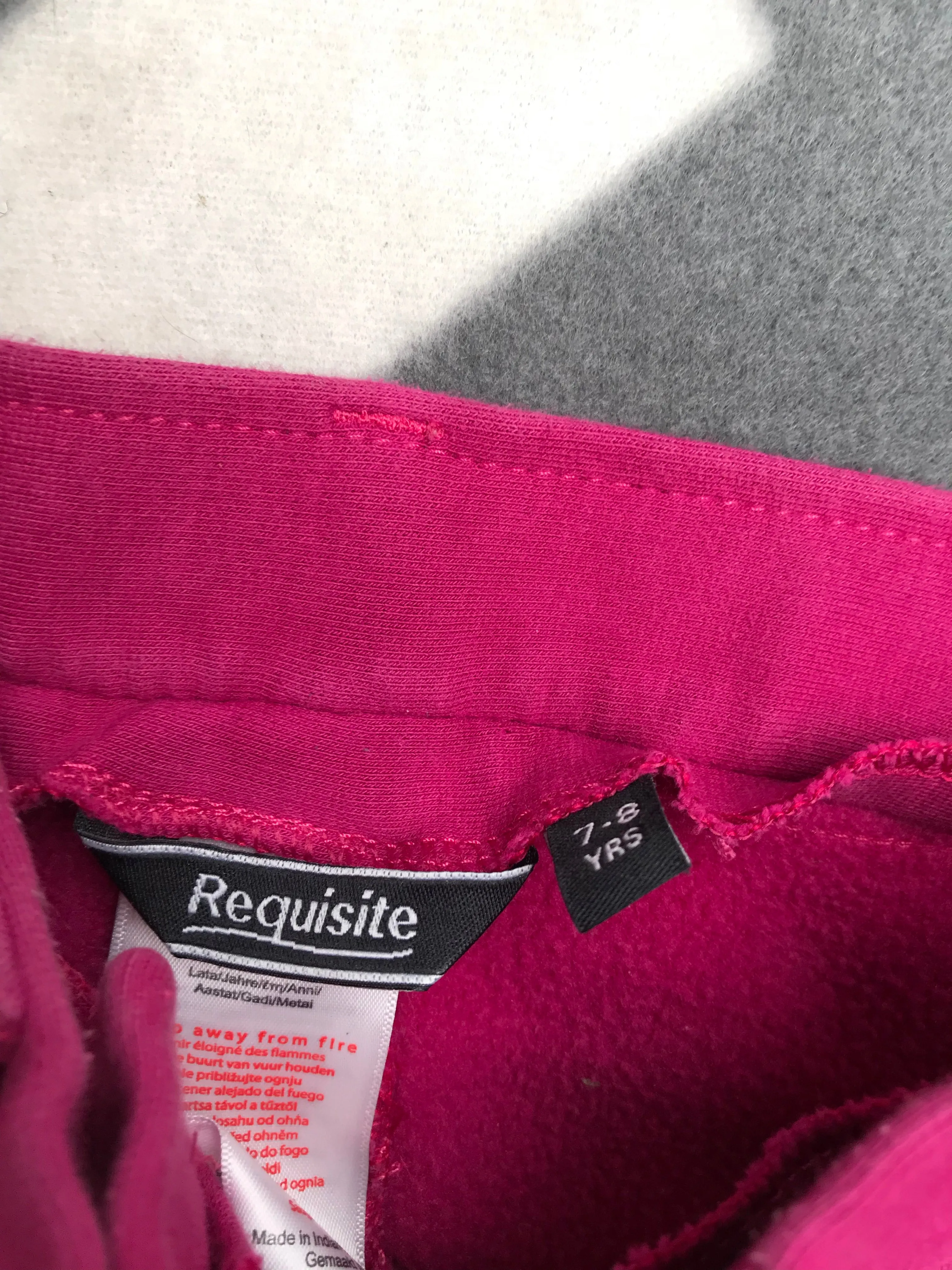 Requisite fleece lined breeches pink age 7-8 FREE POSTAGE