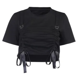 Ribbon Strap T-shirt SD00884