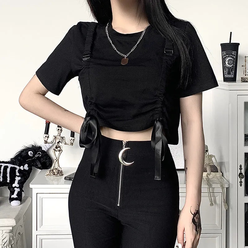 Ribbon Strap T-shirt SD00884