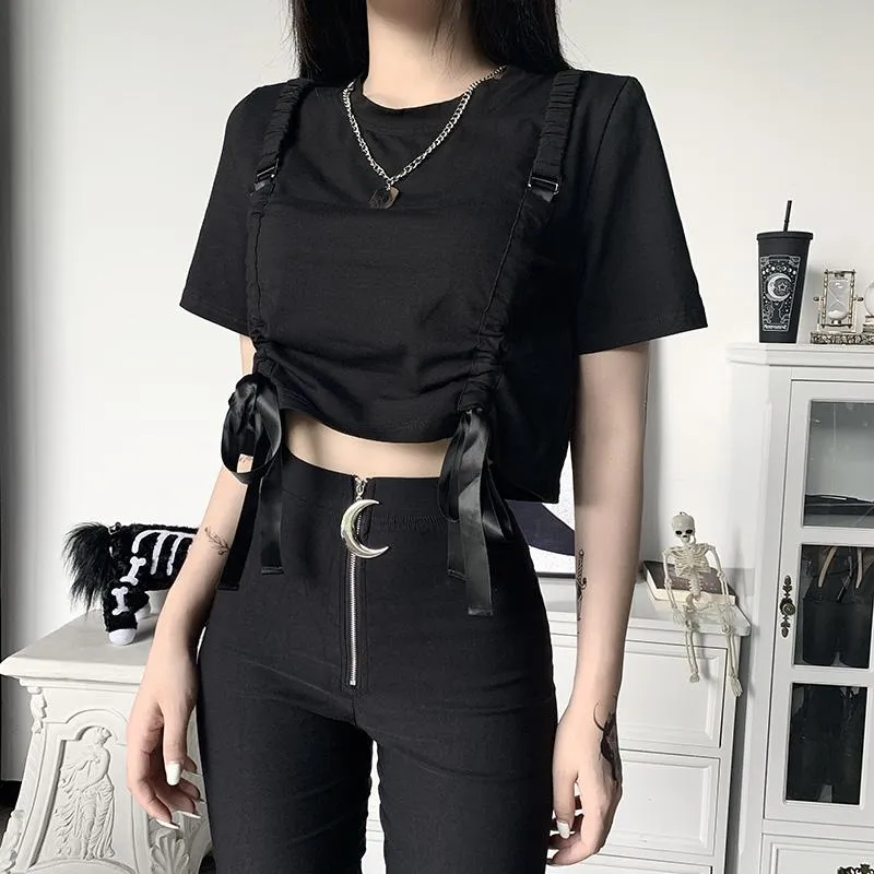 Ribbon Strap T-shirt SD00884