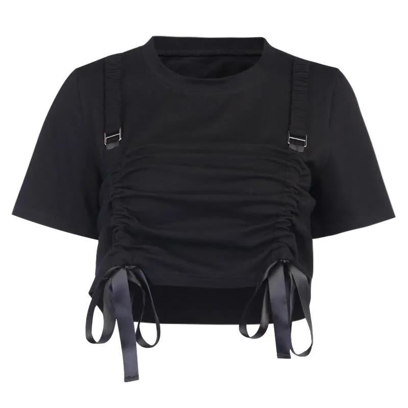 Ribbon Strap T-shirt SD00884