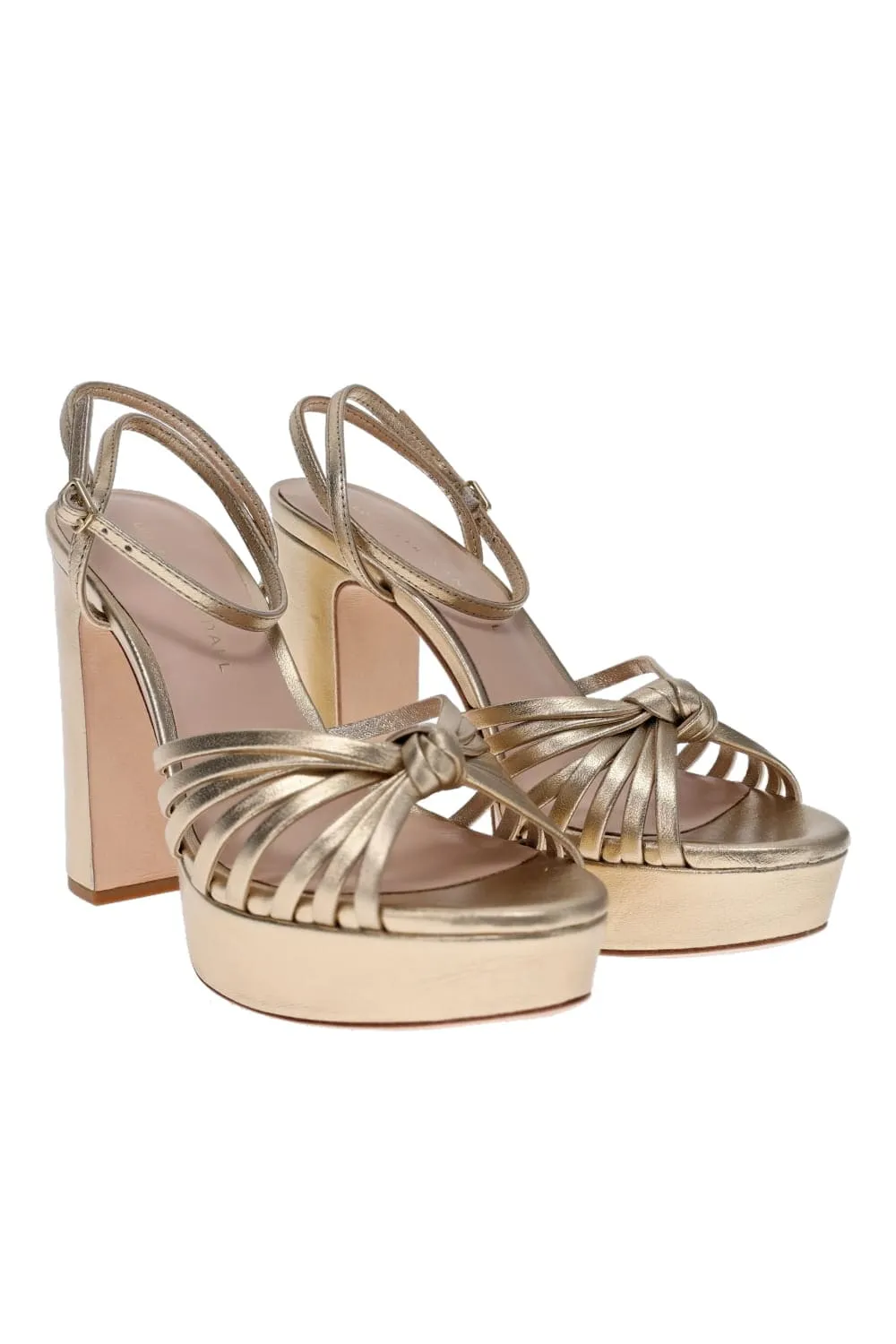 Rivka Champagne Leather Platform Sandal