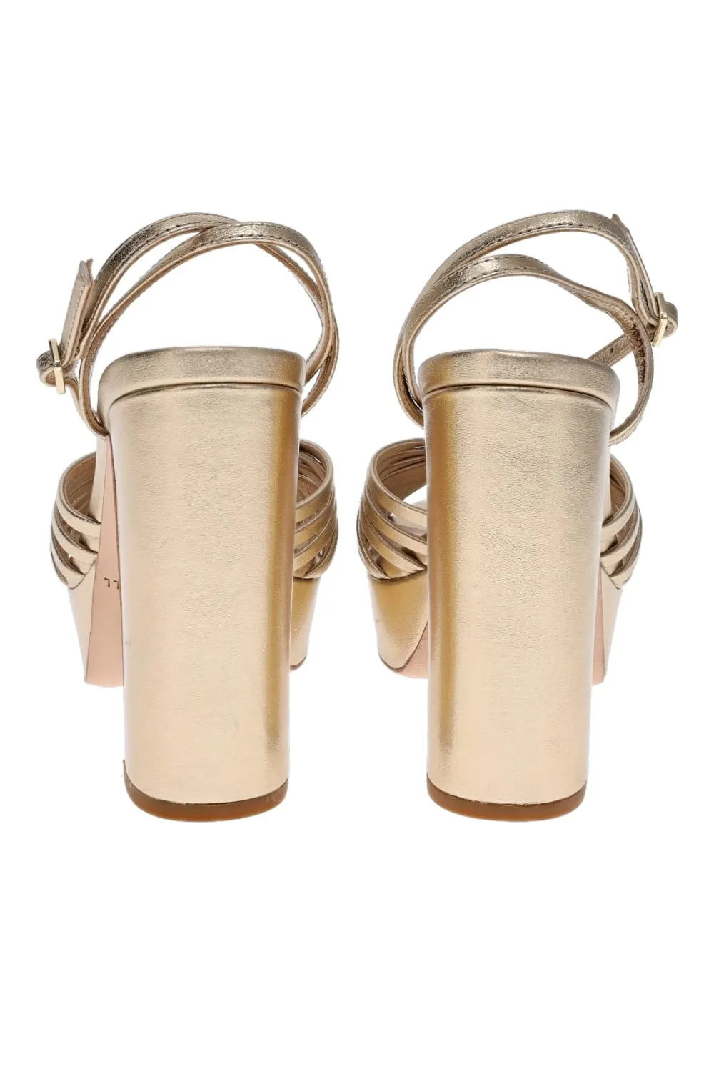 Rivka Champagne Leather Platform Sandal