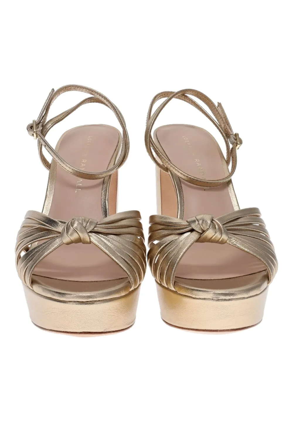 Rivka Champagne Leather Platform Sandal