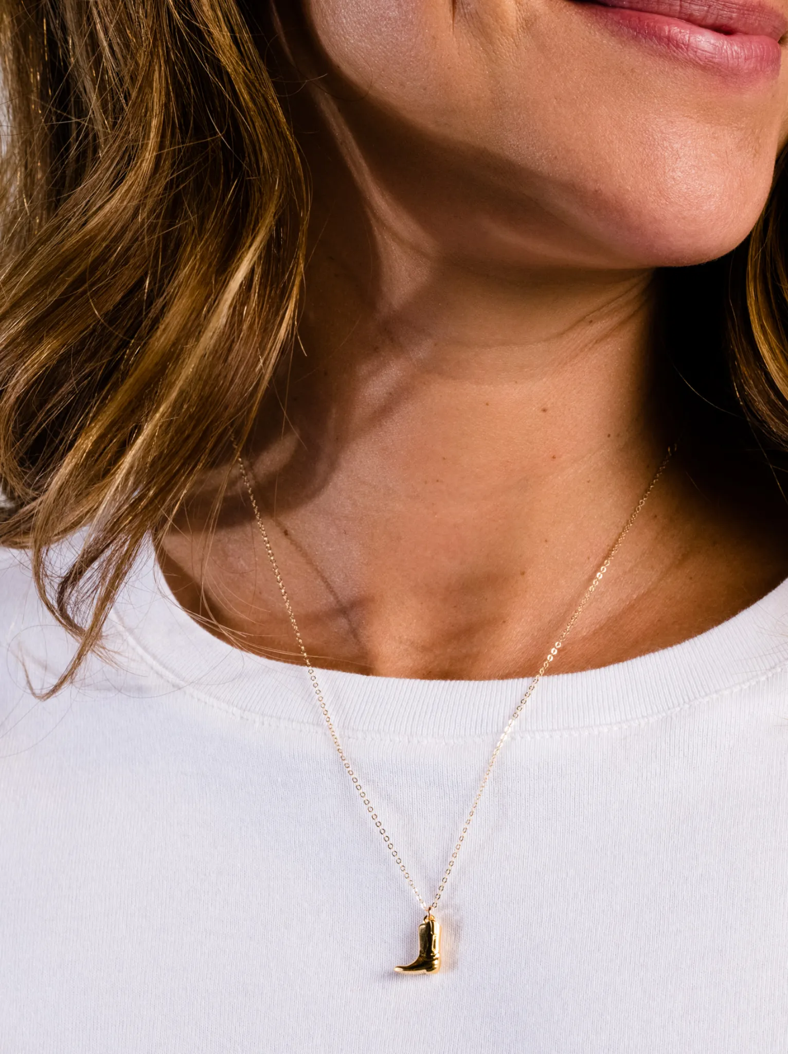 Rodeo Cowboy Boot Pendant Necklace