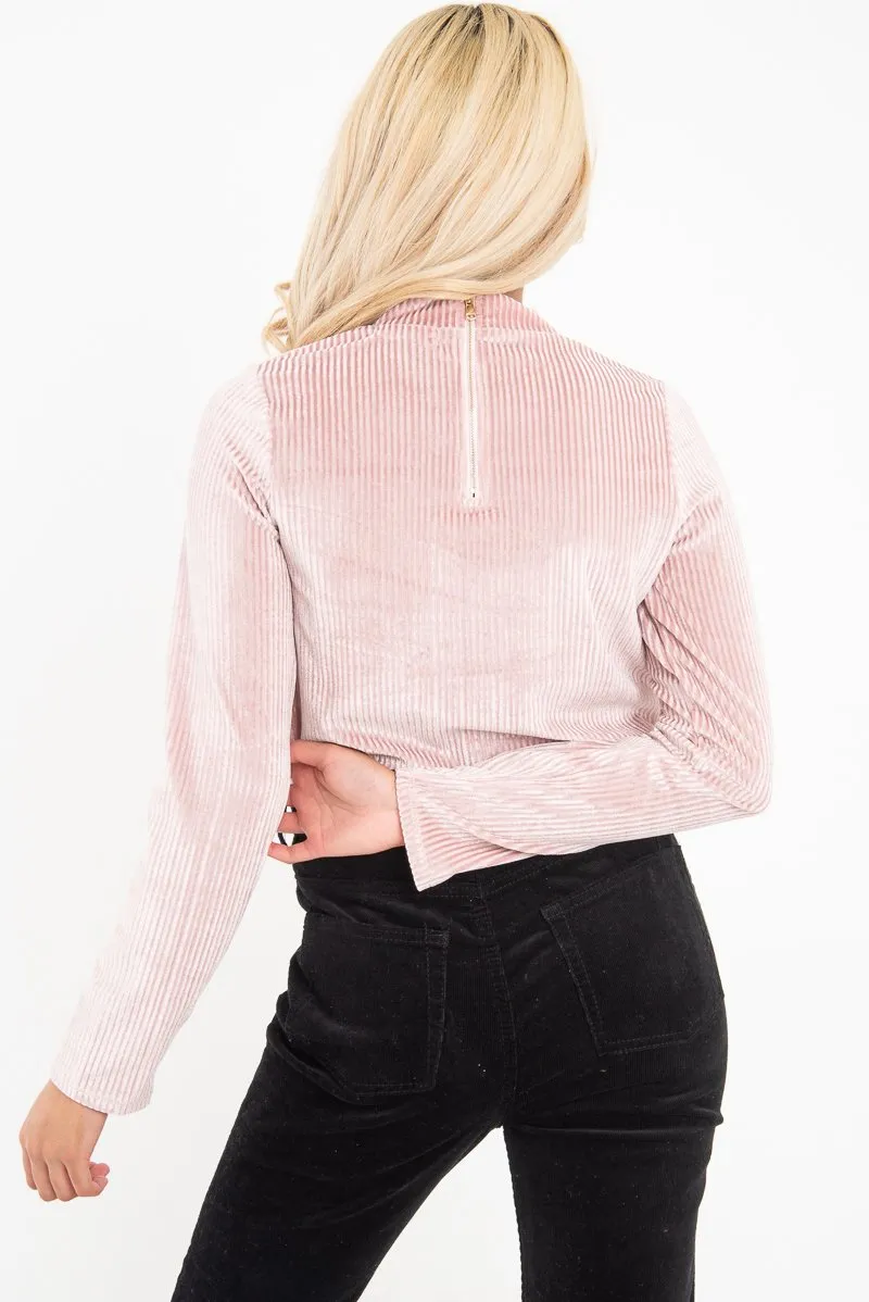 Rose Chenille High Neck Zip Back Jumper - Ivania