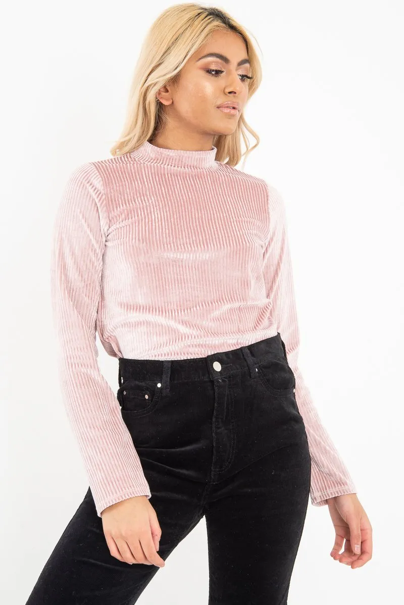 Rose Chenille High Neck Zip Back Jumper - Ivania
