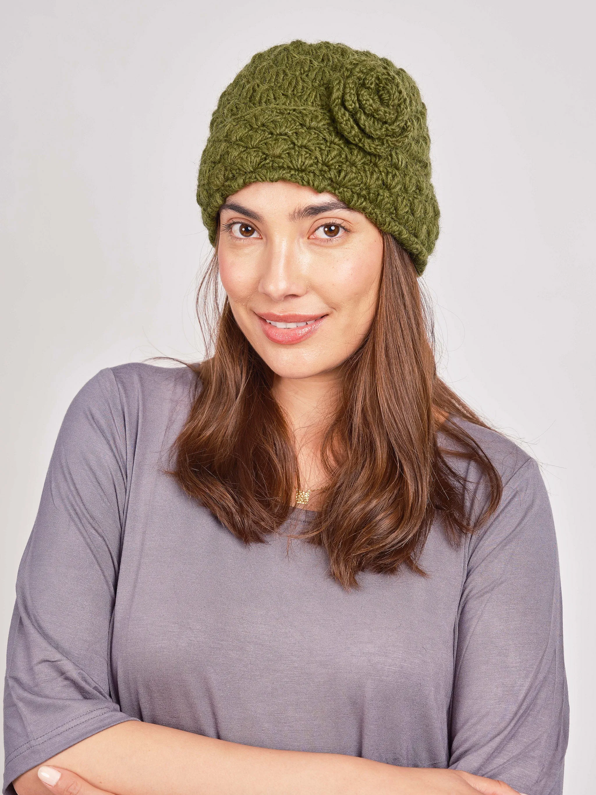 Rose Crochet Beanie