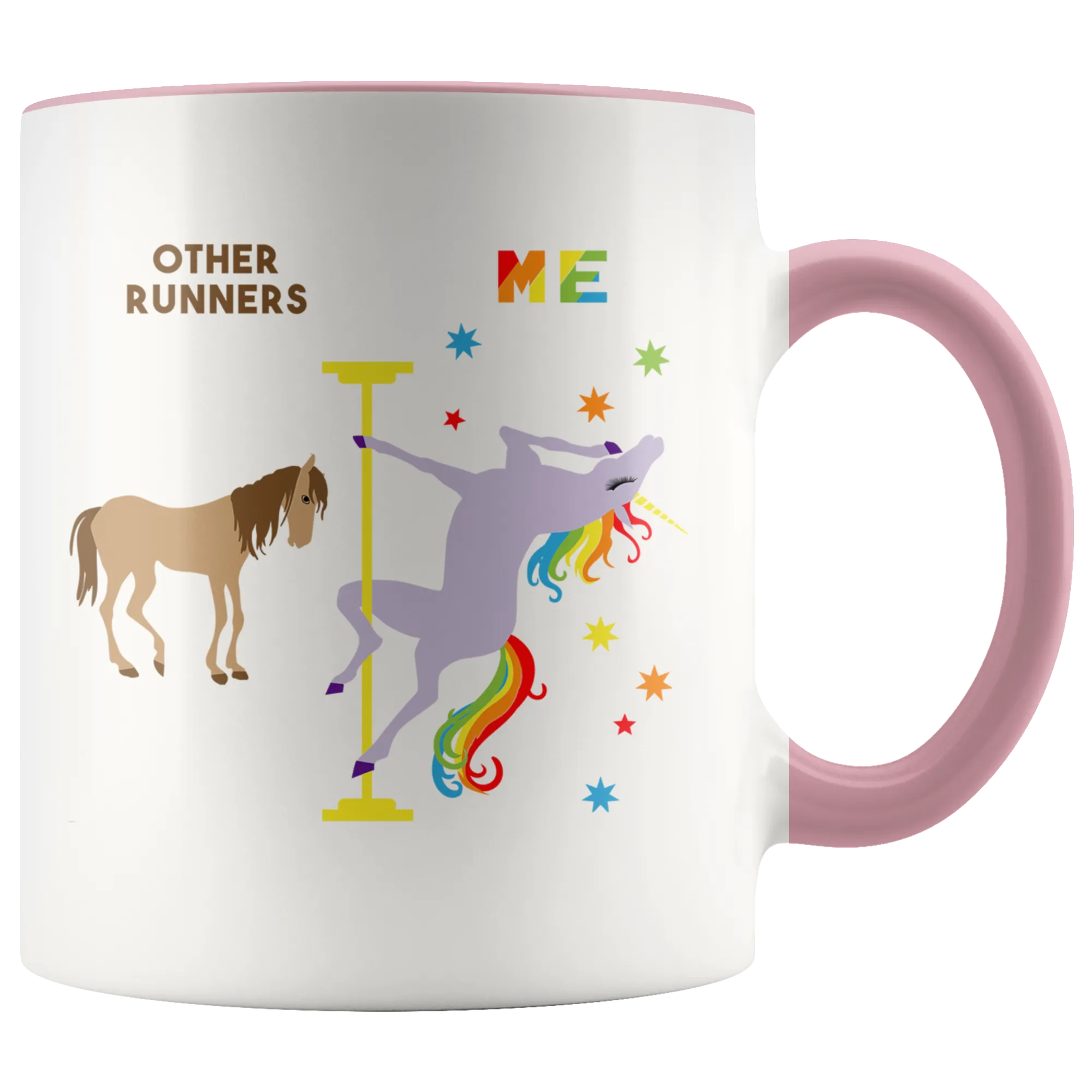 Runner Gifts Funny Running Mug for Birthday Gift Best Track Runner Ever Coffee Cup Pole Dancing Unicorn