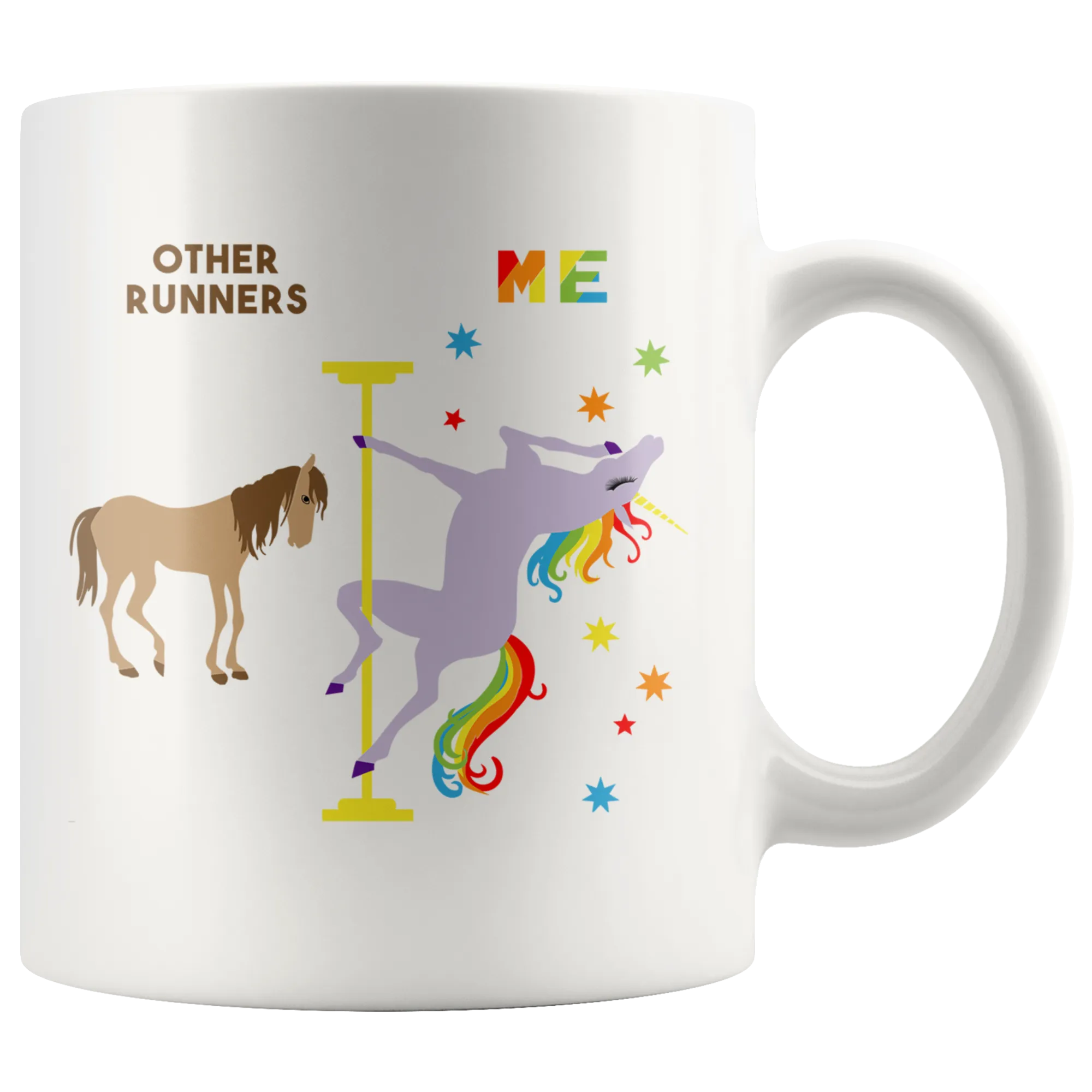 Runner Gifts Funny Running Mug for Birthday Gift Best Track Runner Ever Coffee Cup Pole Dancing Unicorn
