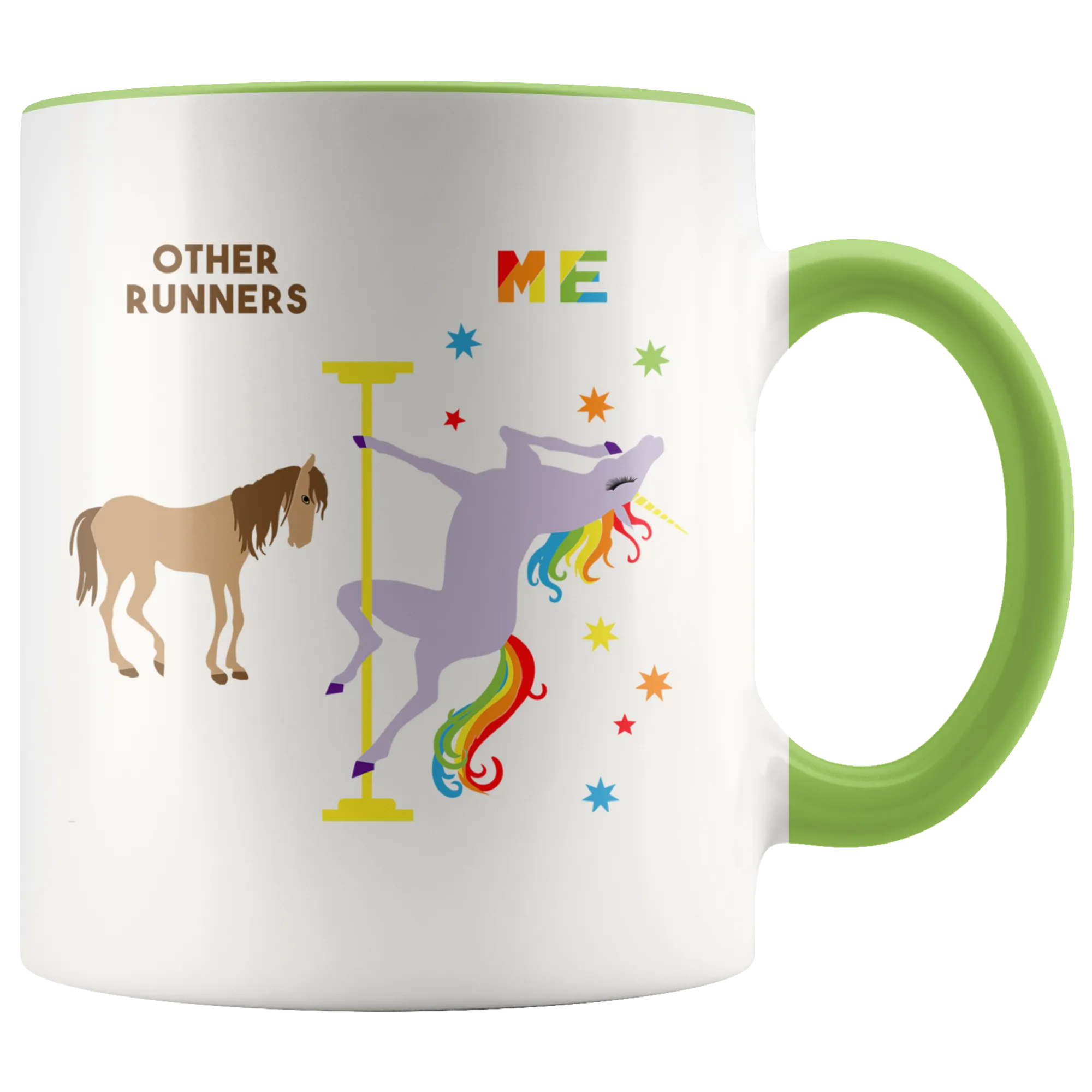 Runner Gifts Funny Running Mug for Birthday Gift Best Track Runner Ever Coffee Cup Pole Dancing Unicorn
