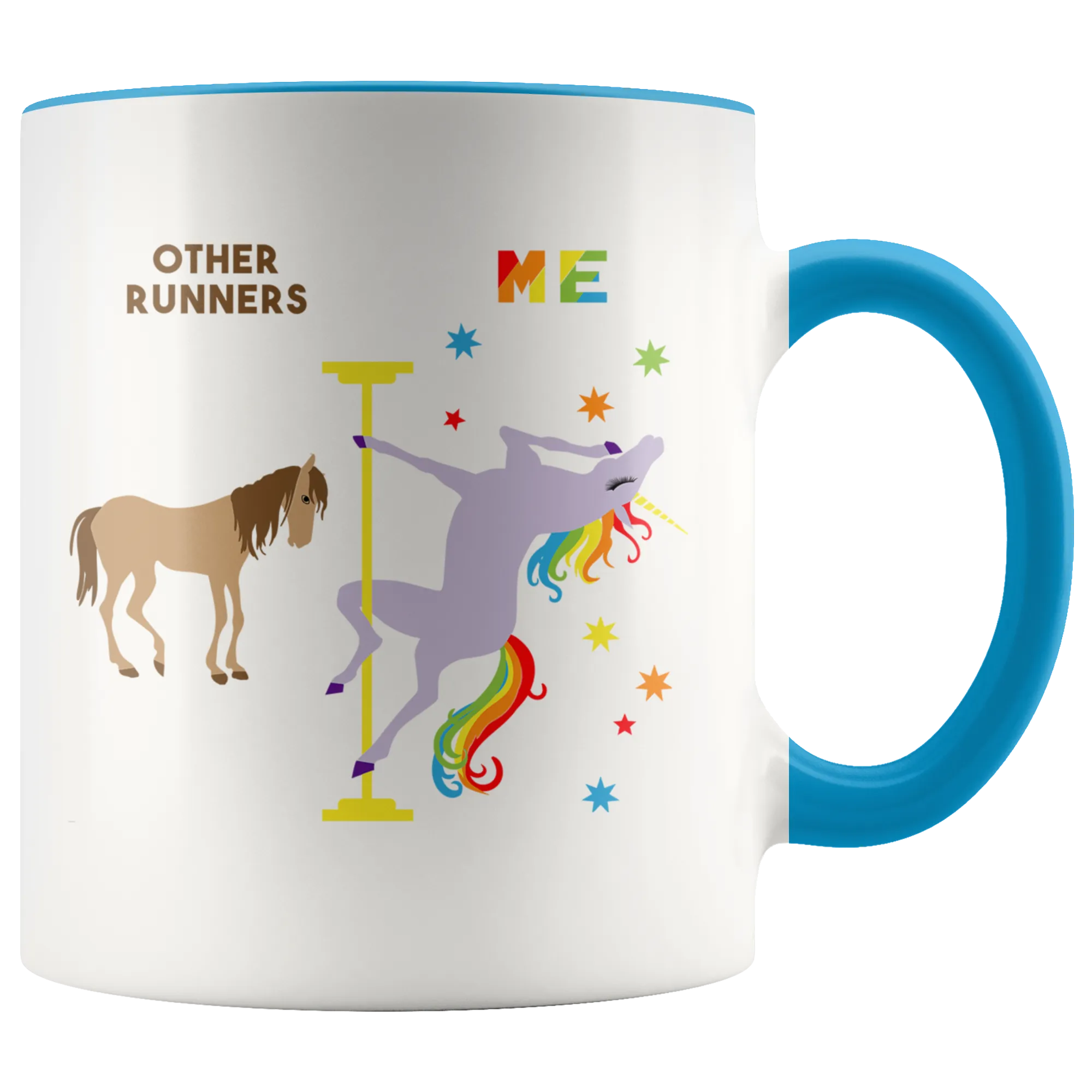 Runner Gifts Funny Running Mug for Birthday Gift Best Track Runner Ever Coffee Cup Pole Dancing Unicorn