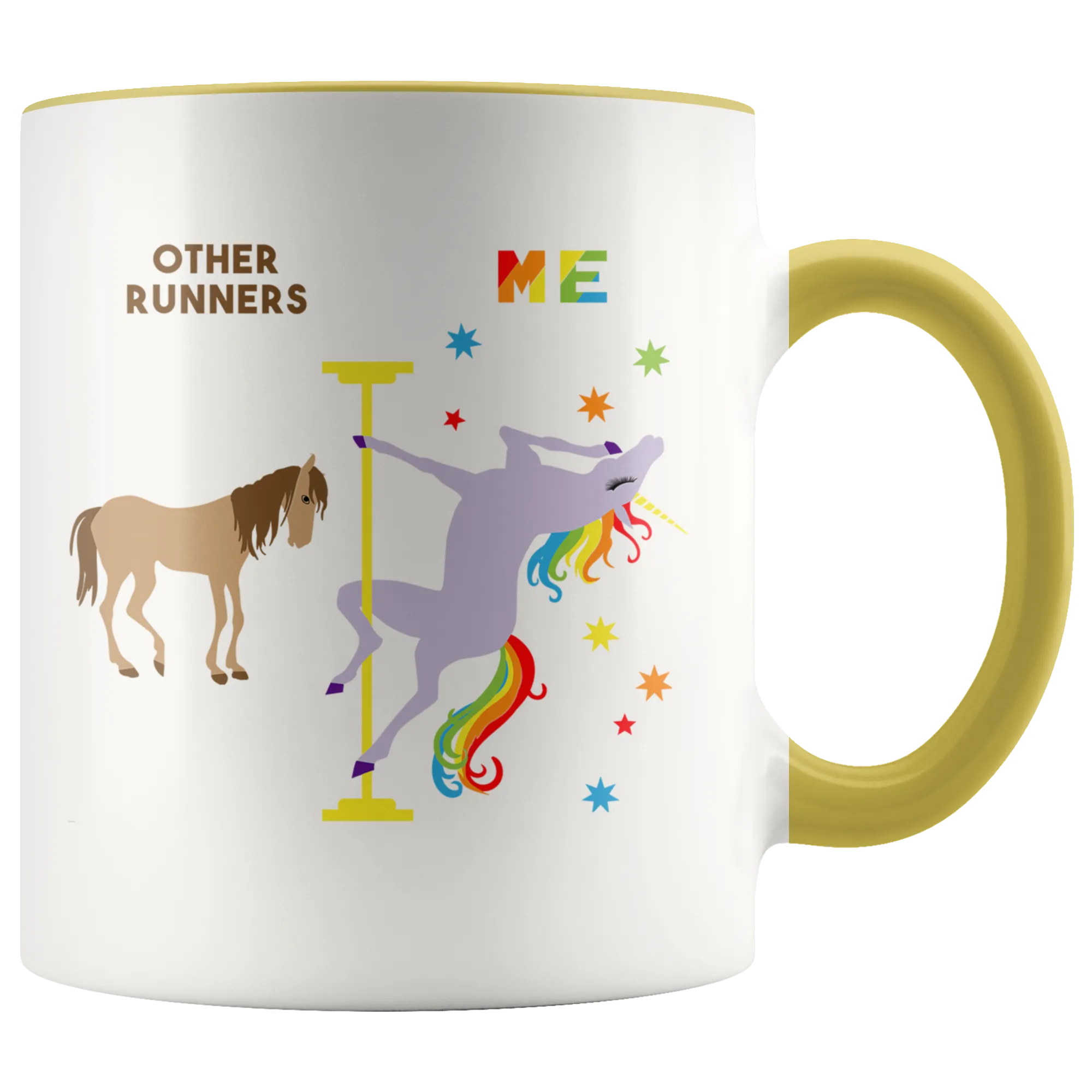 Runner Gifts Funny Running Mug for Birthday Gift Best Track Runner Ever Coffee Cup Pole Dancing Unicorn
