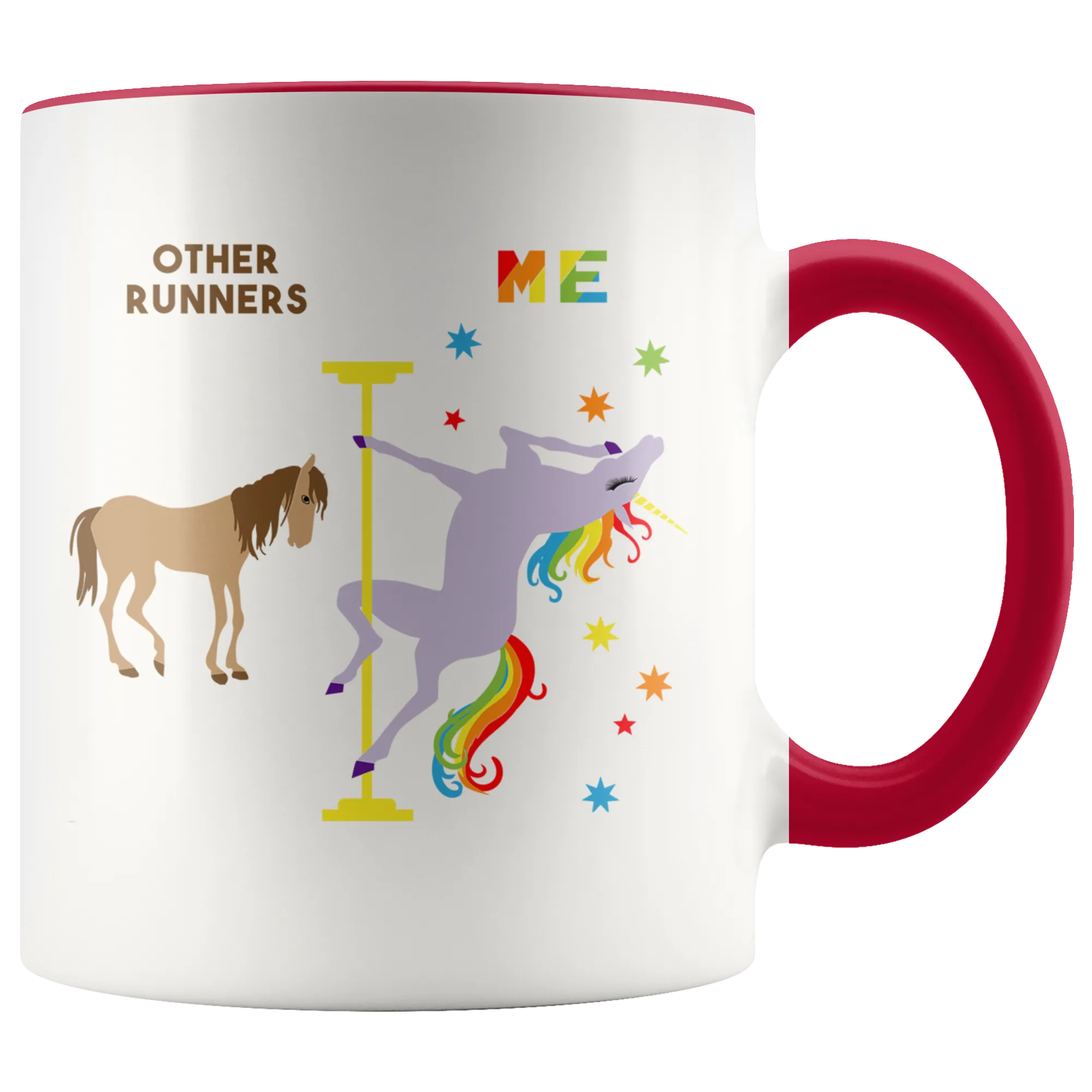 Runner Gifts Funny Running Mug for Birthday Gift Best Track Runner Ever Coffee Cup Pole Dancing Unicorn