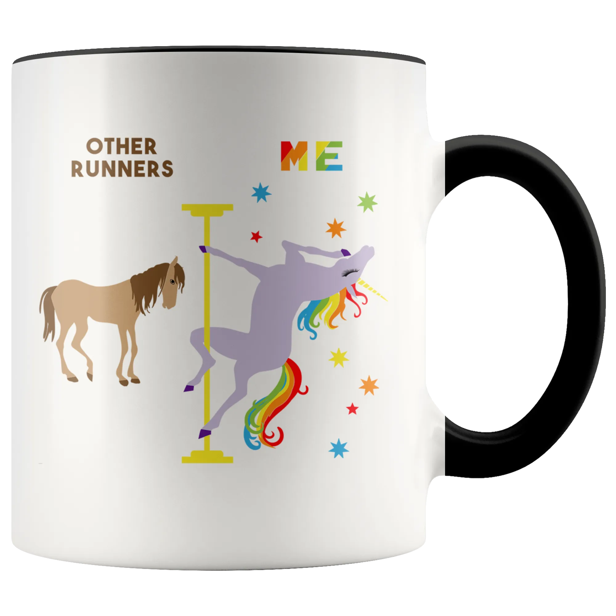 Runner Gifts Funny Running Mug for Birthday Gift Best Track Runner Ever Coffee Cup Pole Dancing Unicorn