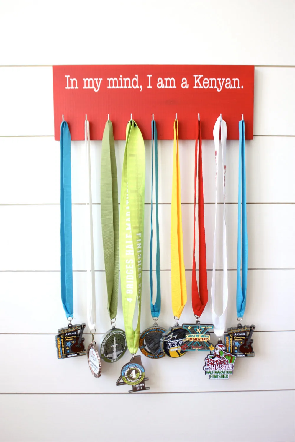 Running Medal Holder - In my mind, I am a Kenyan - Medium