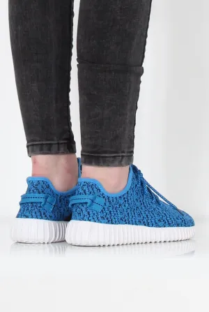 Saint Blue Textured Tainers