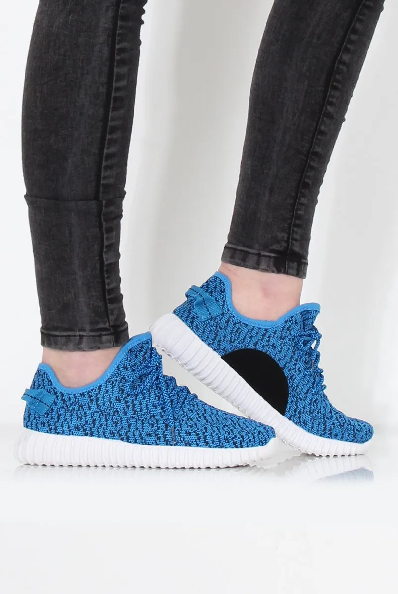 Saint Blue Textured Tainers