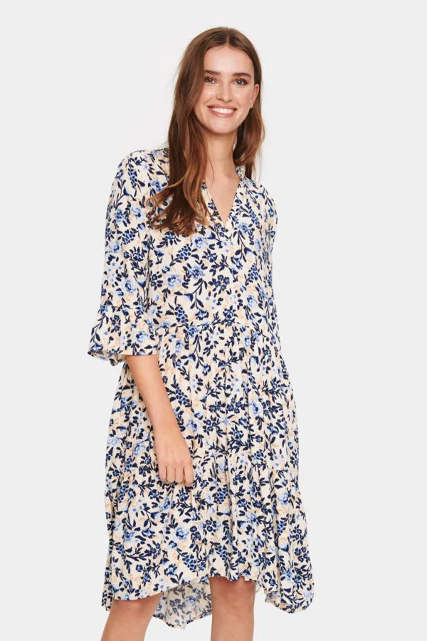 Saint Tropez EdaSZ Dress in Creme Backyard