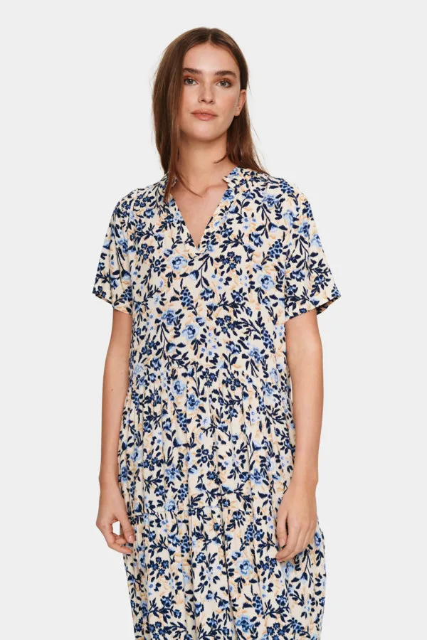 Saint Tropez EdaSZ Maxi Dress in Creme Backyard