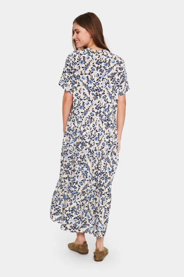 Saint Tropez EdaSZ Maxi Dress in Creme Backyard