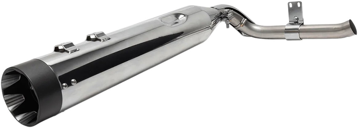 S&S Cycle 550-0828 Shadow Muffler Kit - Chrome with Black Highlighted Machined End Cap
