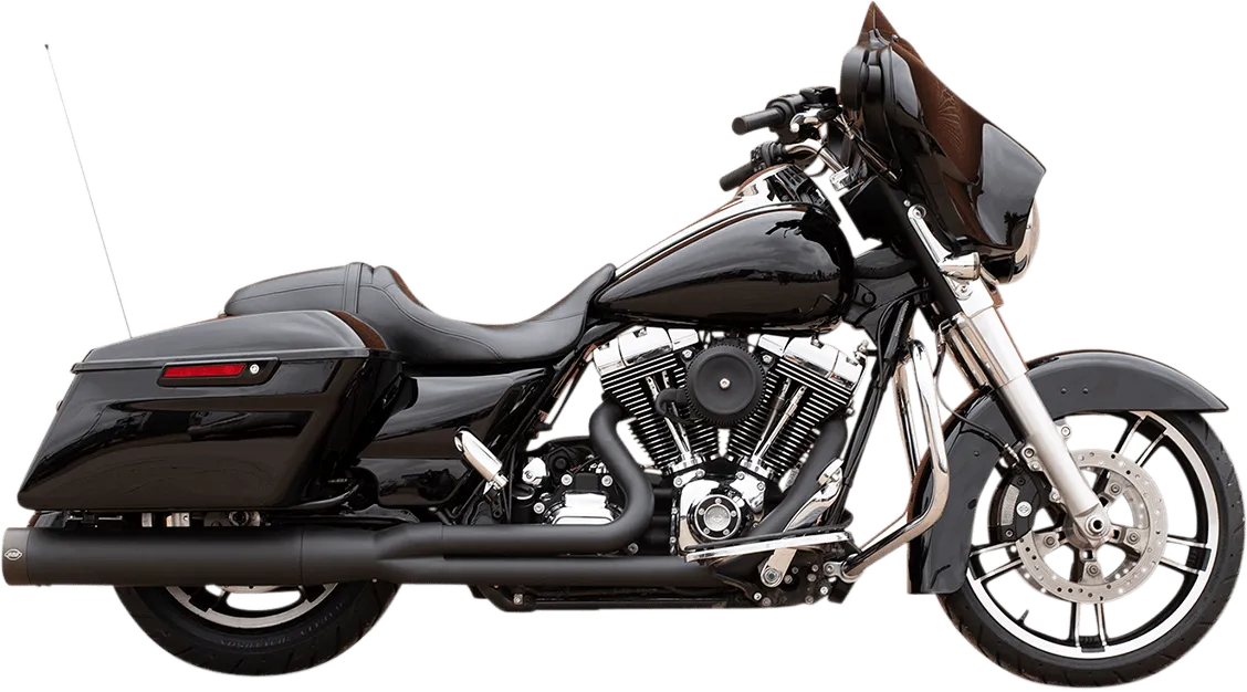 S&S Cycle 550-0828 Shadow Muffler Kit - Chrome with Black Highlighted Machined End Cap
