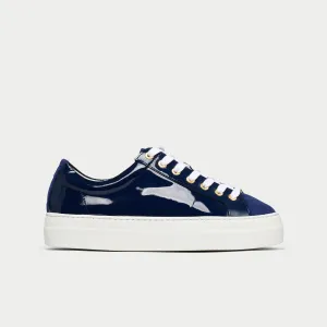 Saturn - Navy Patent Leather & Suede
