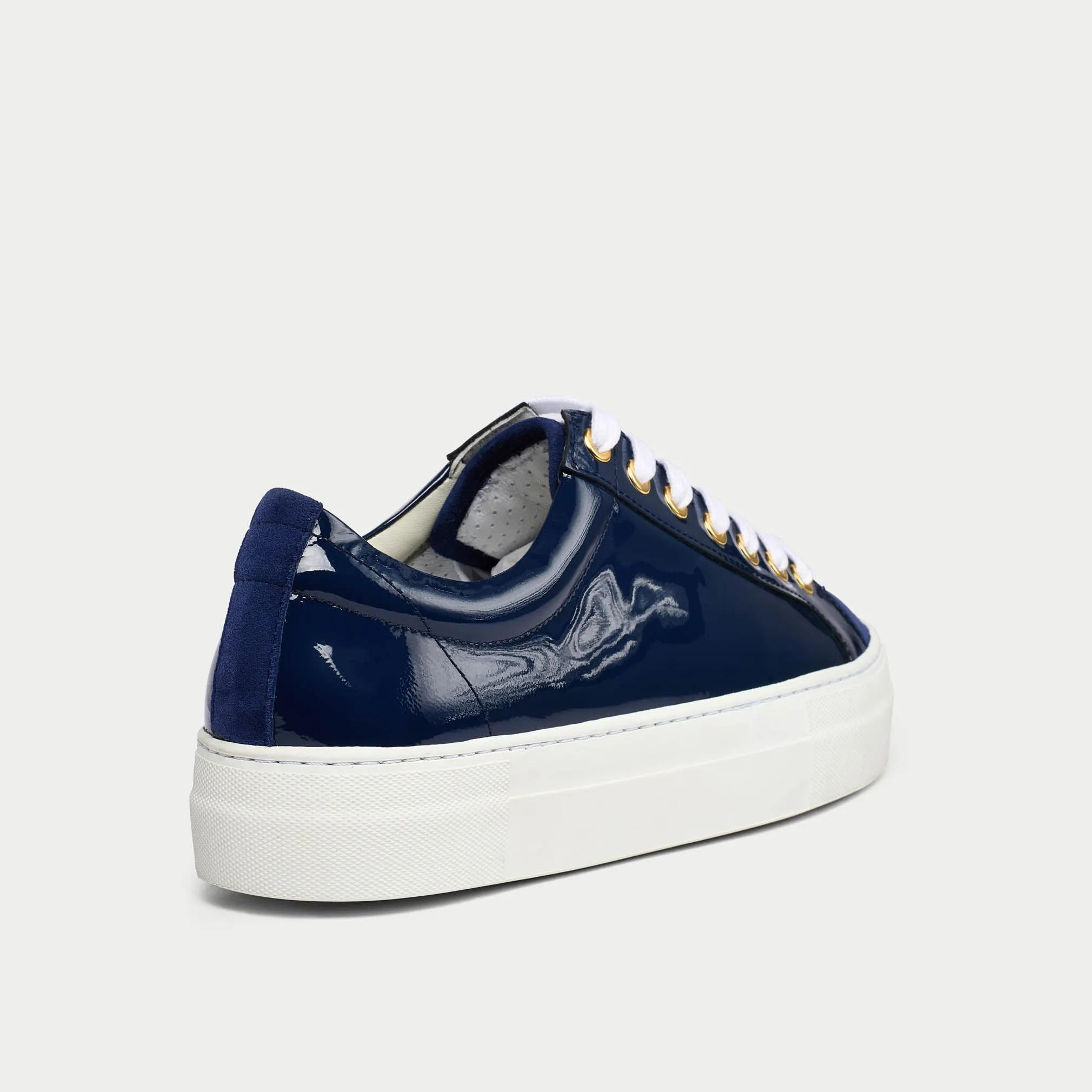 Saturn - Navy Patent Leather & Suede